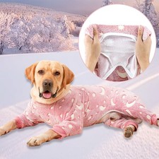 Dog Winter Clothes Flannel Jumpsuit Warm Pyjamas Bodysuit For Pet Dog Four Legs