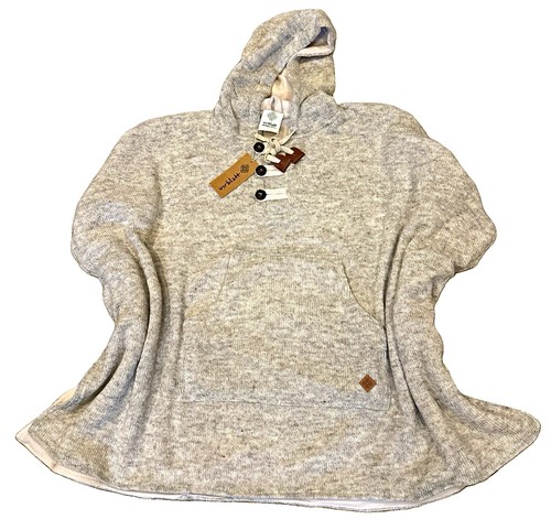 Virblatt gray hooded poncho - gray,