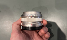Olympus 17mm f1.8 M.Zuiko Lens, Silver, Good Condition