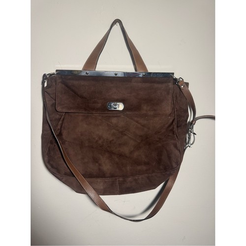 Marni brown suede top handle - top,