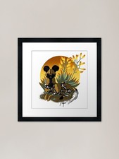 African Wild Dog Print Framed