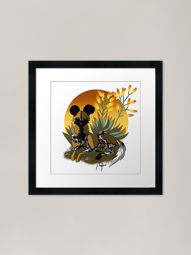 African wild dog print - wild,