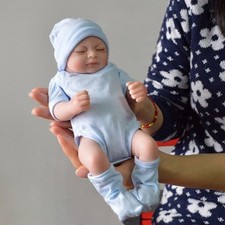 Handmade Reborn Baby Dolls Mini Girl Doll Full Body Vinyl Silicone Newborn Gift