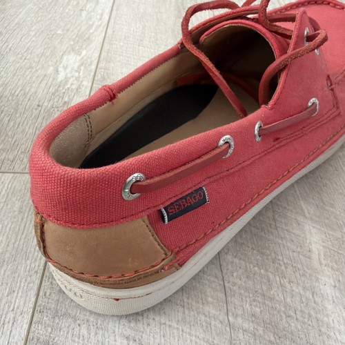 Sebago docksides red canvas - docksides, &