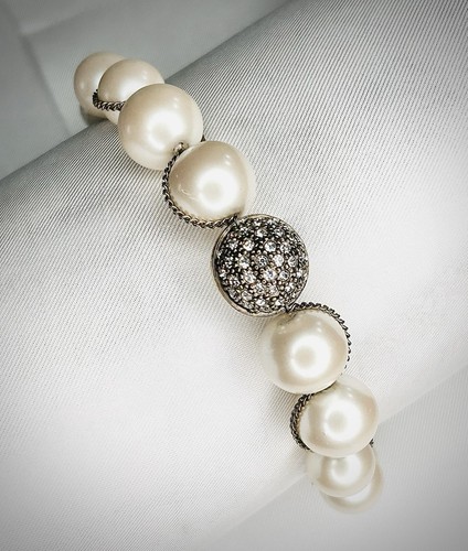 Vtg 80s monet signed - signed, pearl