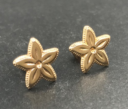 9ct gold flower studs - 9ct,
