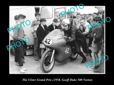 OLD POSTCARD SIZE MOTORCYCLE