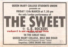 The SWEET St Marys College London 1981 Original Vintage Press Advert  2x3 inches