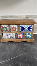 Vintage Six Drawer Ceramic Chest From Amsterdam - Spices Knick Knacks