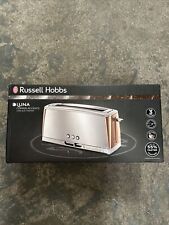 Russell Hobbs Luna Long Slot 2 Slice Toaster Copper Accents 24310