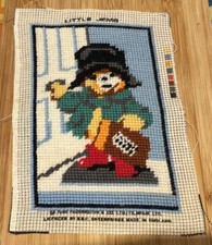 Paddington Bear Vintage completed Cross Stitch Tapestry Panel Ready To Frame
