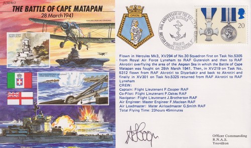 C130 xv294 raf flown cover - flown,