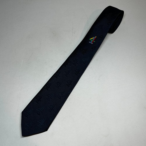 Vintage channel navy tie - channel,
