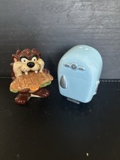 Tasmanian Devil Vintage Salt & Pepper Shakers Taz &  Refrigerator