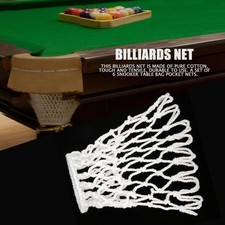 6pcs White Cotton Pool Table Pocket Nets for Snooker Billiards Tables No Bottom