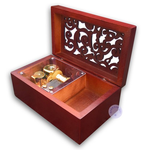 Brown wooden sankyo hollow out - brown,