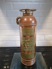 Vintage Copper and Brass Fire Extinguisher  - Knight & Thomas