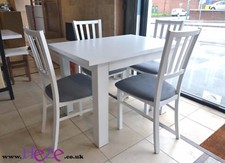 White extending dining table