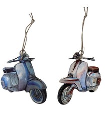 Scooter Christmas Tree Decorations - Set of 2 - Vespa Lambretta Scooter  MS3/4-D