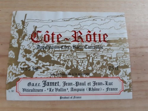 Wine label côte rôtie - label,