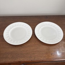 Set Of 2 Wedgwood Colosseum White Salad / Dessert Plates 8 1/4" (21cm) Dia VGC
