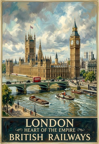 British travel poster - travel,