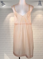 Vintage Beige Nylon Full Slip Petticoat - St Michael - UK 14