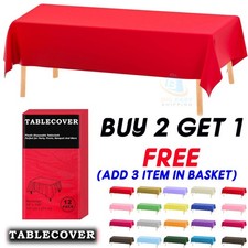 Large Plastic Rectangle Table Cover Cloth Wipe Clean Party Table Cover Tableware