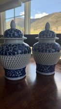 Pair of Blue and White Chinese