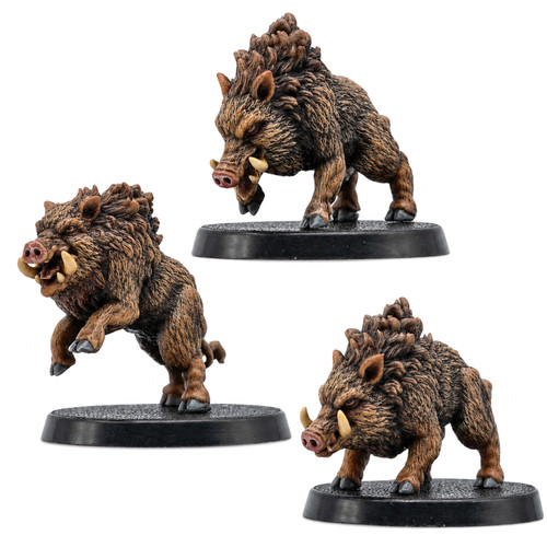 Wild boar miniature - set, –