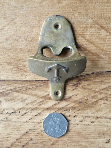 Brass anchor nautical wall