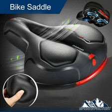 Extra Wide Comfort Saddle Bicycle Seat Pad Soft Padded MTB Bike Gel Saddle