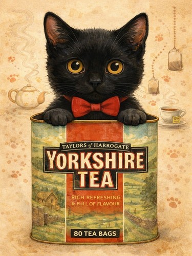 Yorkshire tea theme retro - tea,