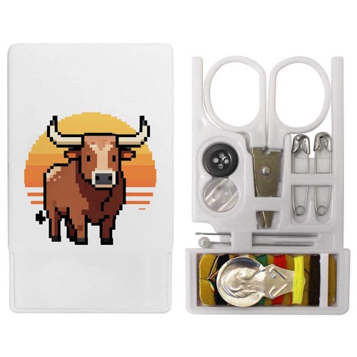 Pixel longhorn bull and - 'pixel,