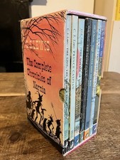C S Lewis NARNIA full matching set of vintage Puffin pbks in slipcase 1970's