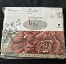 Flower-coloured set with 2 single bed sheets & 2 pillow covers, bright & comfy