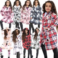 Kids girls overcoat hooded - overcoat,