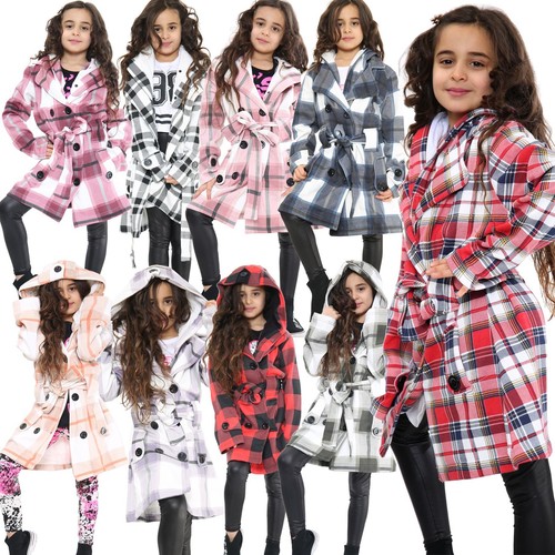 Kids girls overcoat hooded - girls,