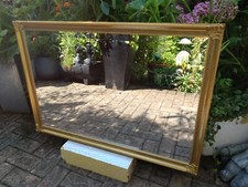Beautiful Large Gilt Ornate Framed Bevelled Edged Wall Mirror