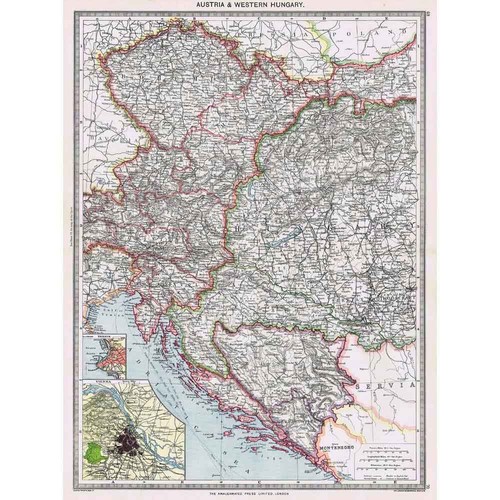 Antique map 1906 - antique, and