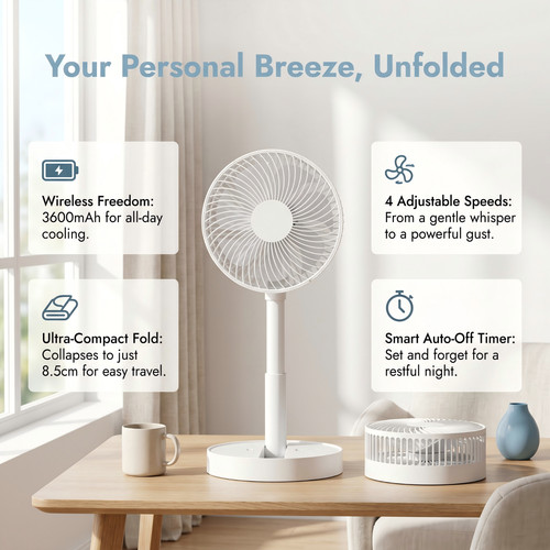 Cordless fan telescopic - fan,