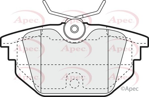 Apec rear brake pad set - rear, for