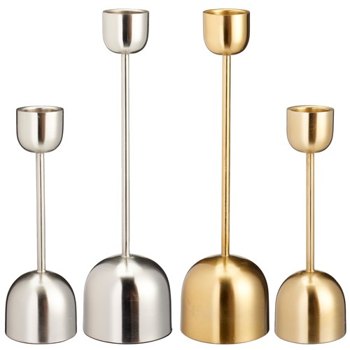Metal taper candlestick bell - taper,