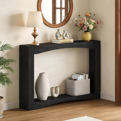Slim black wood - slim, table