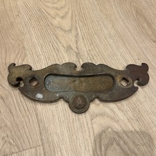 Antique Victorian / Edwardian Original Vintage Brass door Letterbox