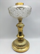 Antique Brass Oil Lamp With