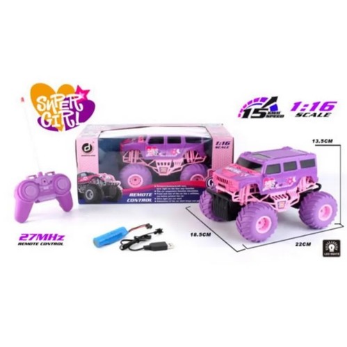 Pink monster truck with - rc,