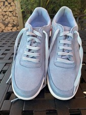 Ladies Next Downtime Blue Suede Wedge Trainers  Size 8