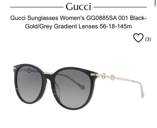 Gucci gg0885sa 001 black grey - gucci,