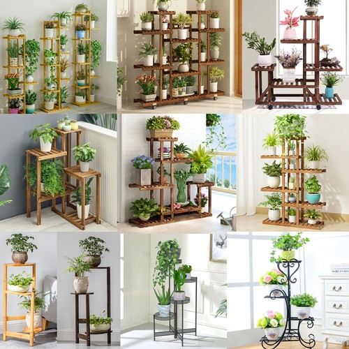Tall low corner tiered plant - tall,